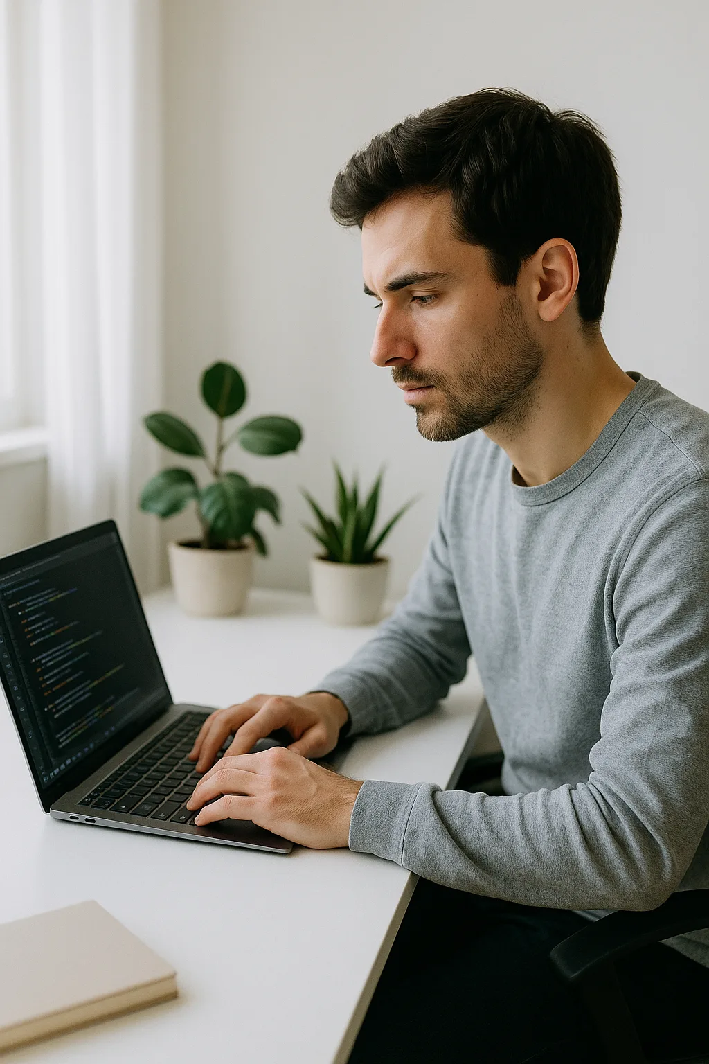 Sébastien Nyssen, à son bureau